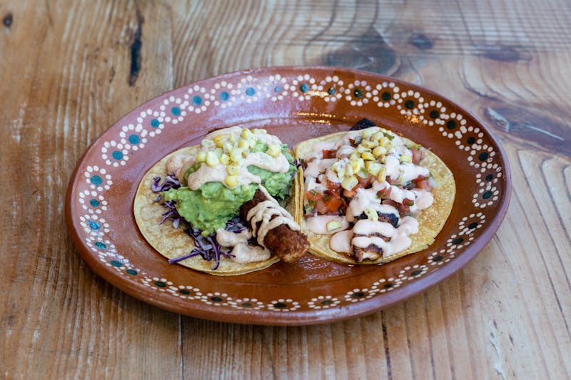 Chuys crispy fish tacos with chipotle slaw